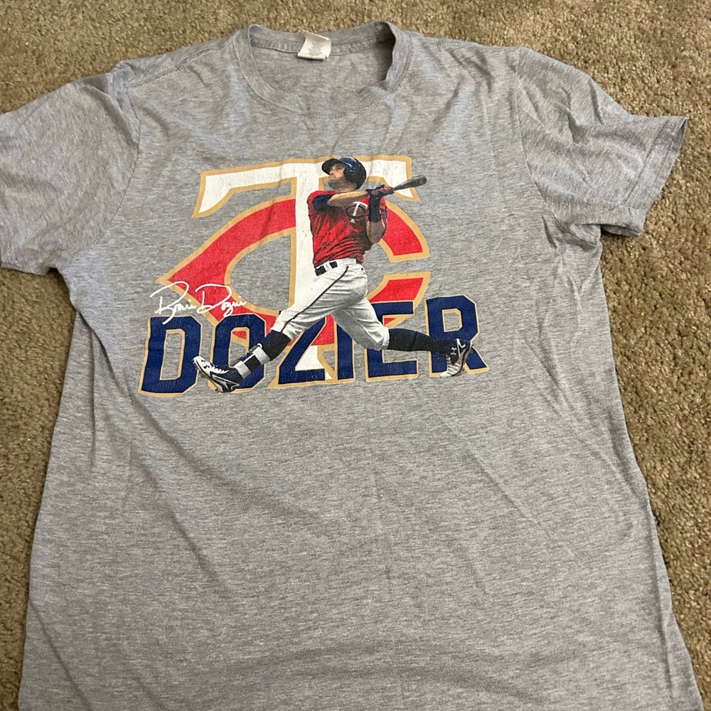 Gray Graphic T-Shirt with Baseball Design